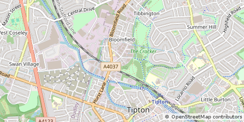 Map of Tipton, West Midlands