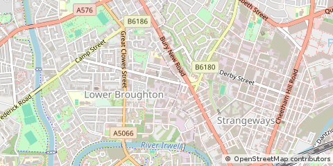 Map of Salford, Manchester
