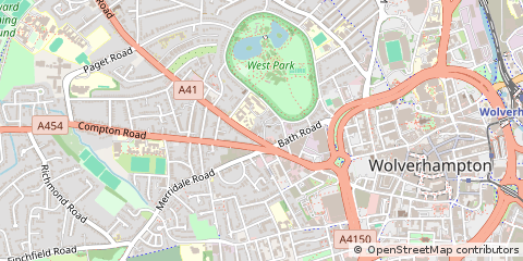 Map of Wolverhampton, West Midlands