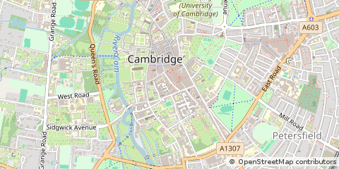 Map of Cambridge, Cambridgeshire