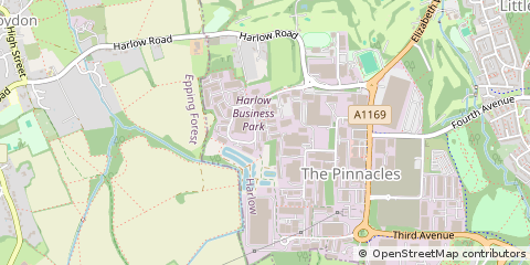 Map of Harlow, Essex