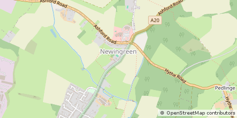 Map of Lympne, Kent