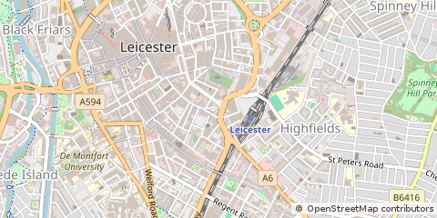 Map of Leicester