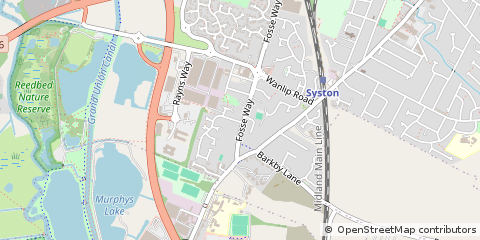 Map of Syston,, Leicestershire