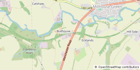 Map of Millhouse Green, Sheffield
