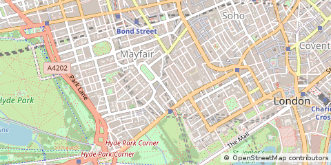 Map of Westminster, London