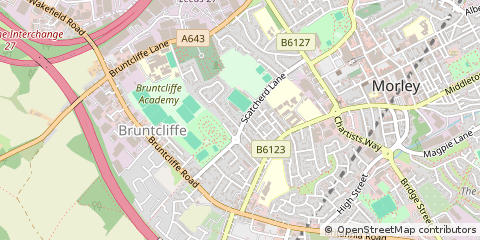 Map of Leeds, West Yorkshire