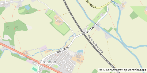 Map of Atherstone, Warwickshire