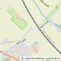 Map of Atherstone, Warwickshire