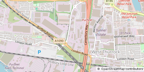 Map of Purfleet, Essex