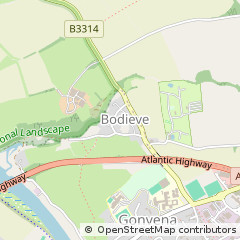 Map of Wadebridge, Cornwall