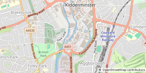 Map of NEW Road Kidderminster, Worcs