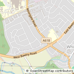 Map of Rotherham, South Yorkshire