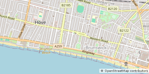 Map of Hove, East Sussex
