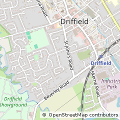 Map of Driffield, East Yorkshire