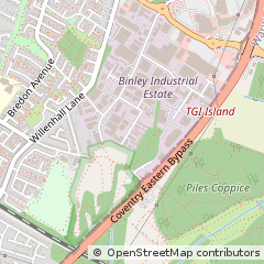 Map of Coventry, Warwickshire