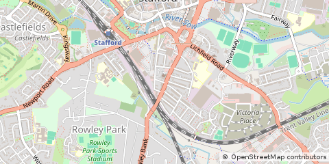 Map of Stafford, Staffordshire