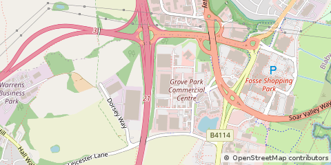 Map of Leicester, Leicestershire
