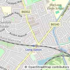 Map of Long Eaton, Nottingham