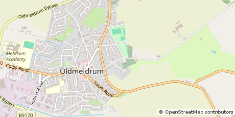 Map of Inverurie, Aberdeenshire