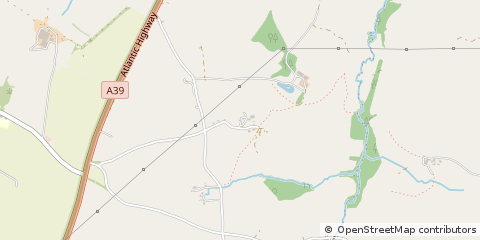 Map of Camelford, Cornwall