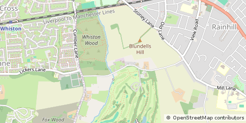 Map of Prescot, Merseyside