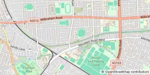Map of Manchester, Lancashire