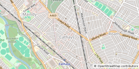 Map of Cardiff