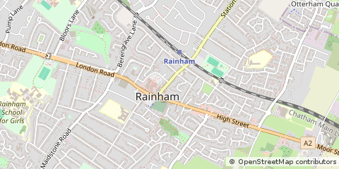 Map of Gillingham, Kent