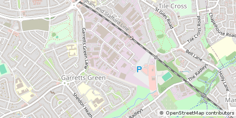 Map of Birmingham, West Midlands