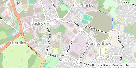 Map of ST Helens, Merseyside