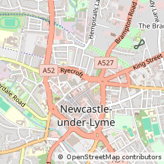 Map of Newcastle, Staffordshire