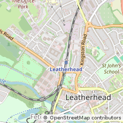 Map of Leatherhead, Surrey