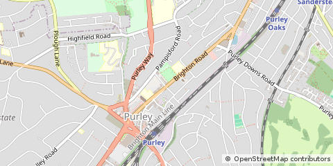 Map of Purley, Surrey