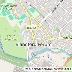 Map of Blandford Forum, Dorset