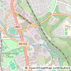 Map of Sheffield, South Yorkshire