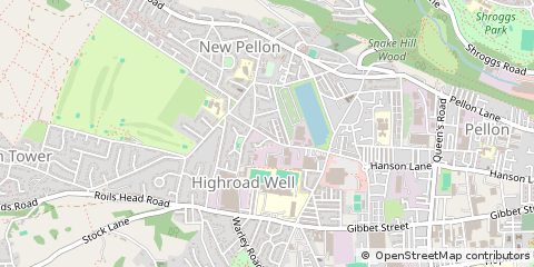 Map of Halifax, West Yorkshire