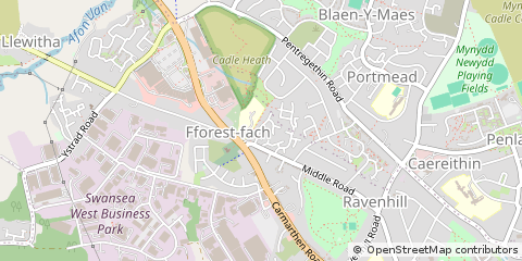 Map of Swansea, Hampshire