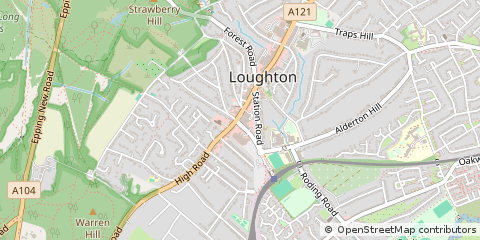 Map of Loughton, Essex