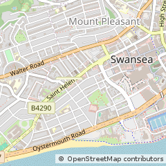 Map of Swansea, West Glamorgan