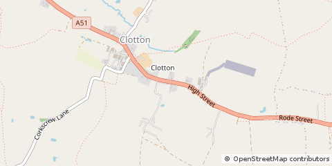 Map of Tarporley, Cheshire