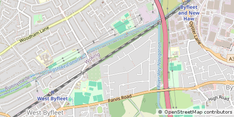 Map of West Byfleet, Surrey