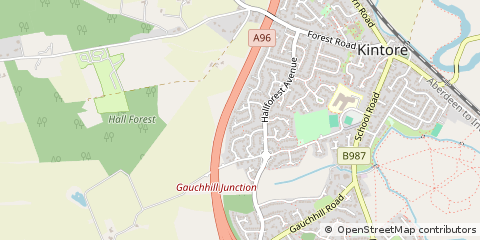 Map of Inverurie, Aberdeenshire