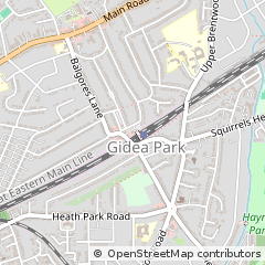 Map of Gidea Park, Essex