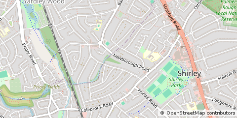 Map of Solihull, West Midlands