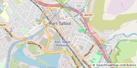 Map of Port Talbot