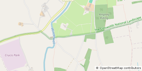 Map of Near Cirencester, Gloucestershire
