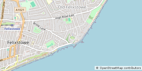 Map of Felixstowe, Suffolk