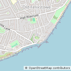 Map of Felixstowe, Suffolk