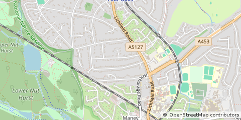 Map of Sutton Coldfield